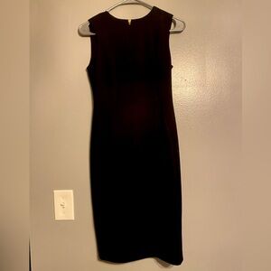 Calvin Klein Elegant Black & Gold Zipper Dress
